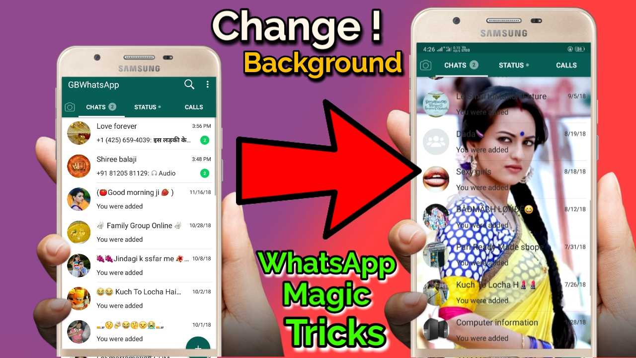 Change GBWhatsapp Home Screen Background ?