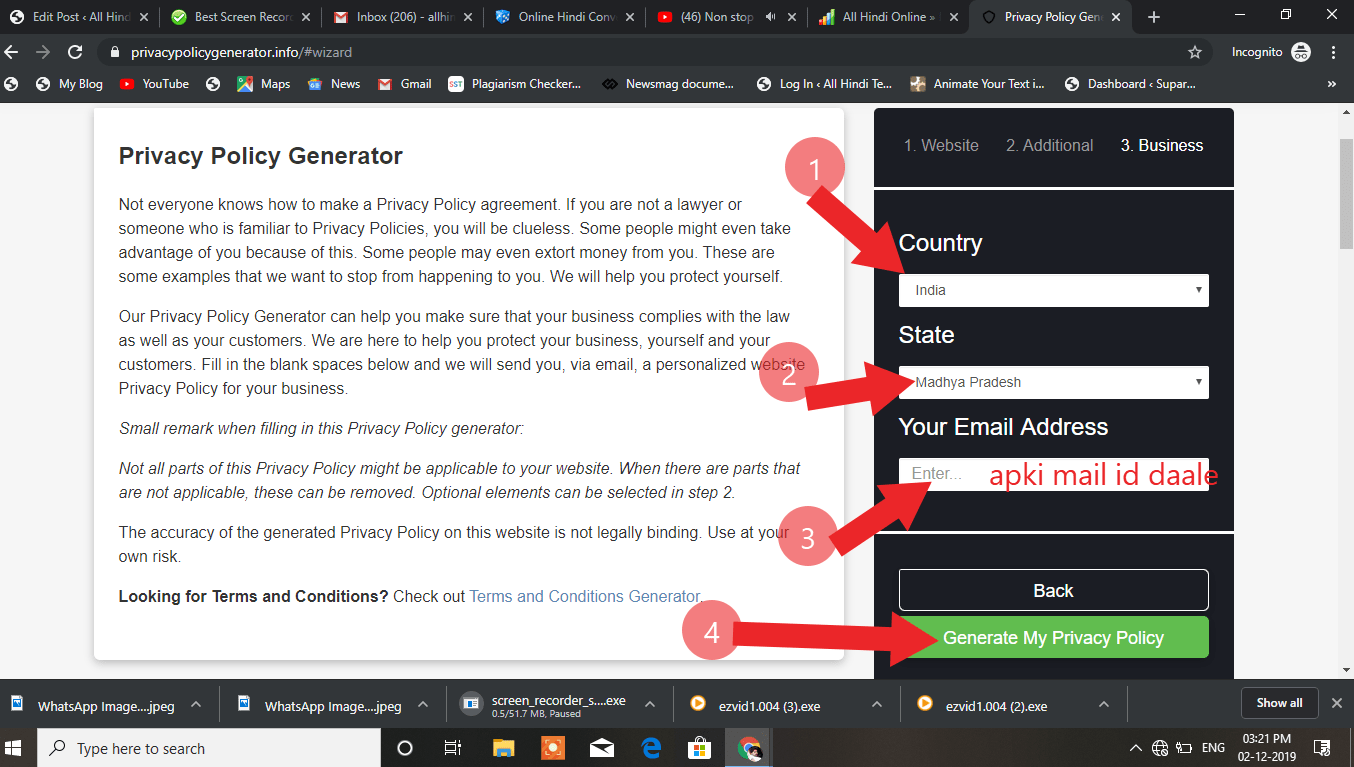 Privacy Policy Page Kaise Banaye