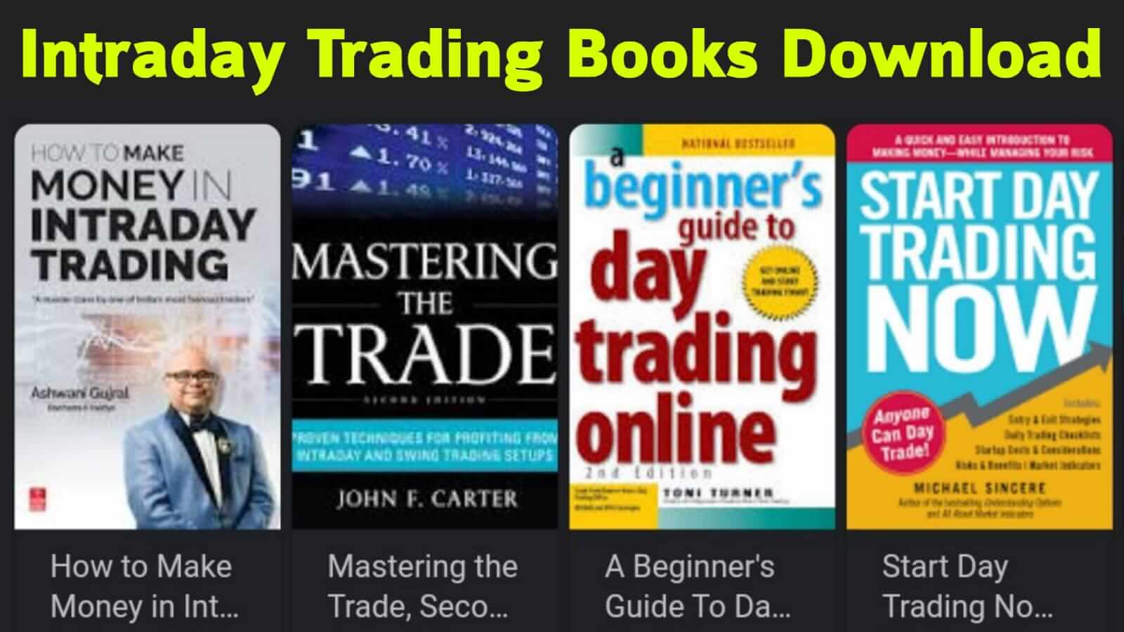 Intraday Trading Books Hindi PDF Free Download Top 10